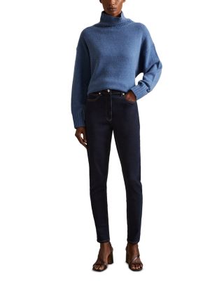 Hattie High Rise Skinny Jeans in Dark Blue