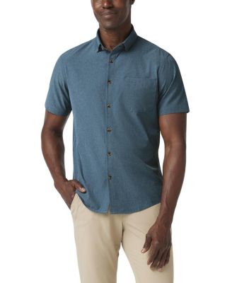 Mizzen+Main - Leeward  SS Dress Shirt  Dusty Blue Heather