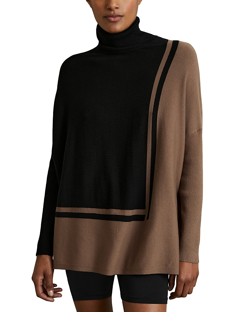 REISS SOPHIA COLOR BLOCK ROLL NECK JUMPER