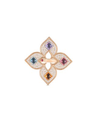 Roberto Coin - 18K Rose Gold Venetian Princess Carnival Multi Gemstone & Diamond Statement Ring