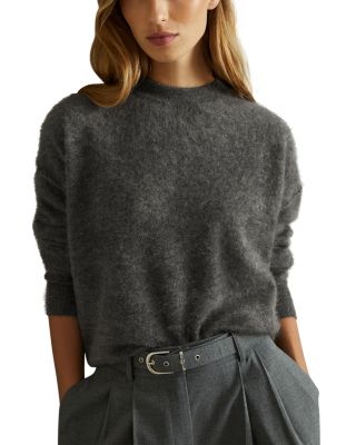 REISS - Misha Brushed Cashmere Crewneck Jumper