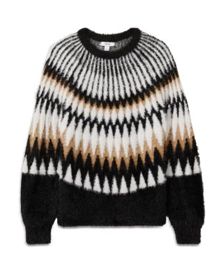 REISS Indi Bold Fuzzy Fair Isle Jumper Bloomingdale's