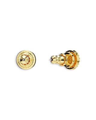 Una Crystal Halo Stud Earrings in Gold Tone