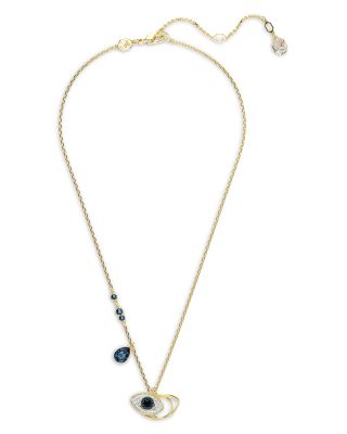 Symbolica Crystal Evil Eye Pendant Necklace in Gold Tone, 14.87"-16.87"
