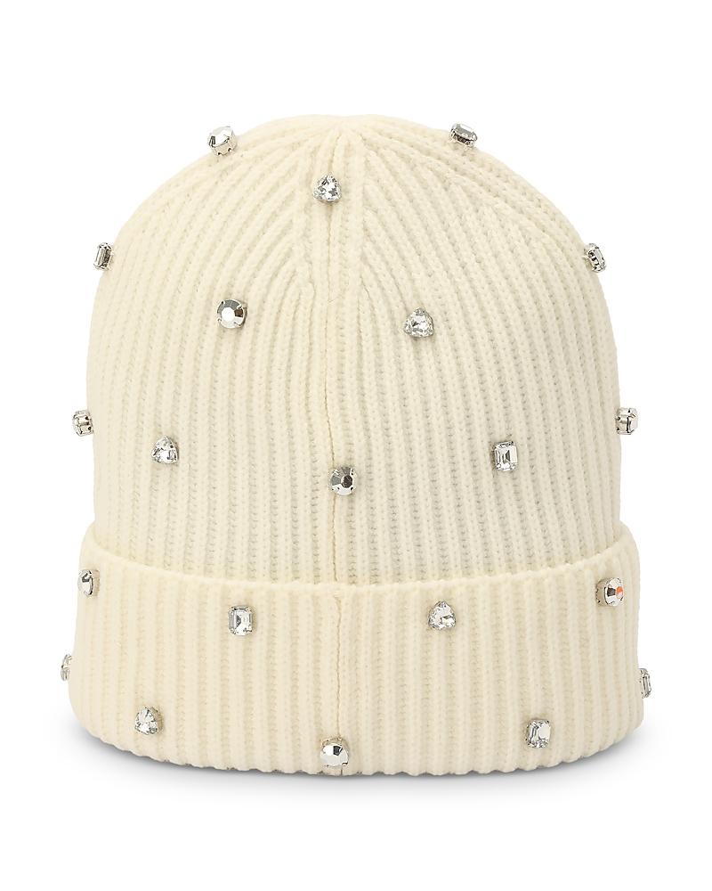 Kate Spade New York Crystal Embellished Beanie In Cream