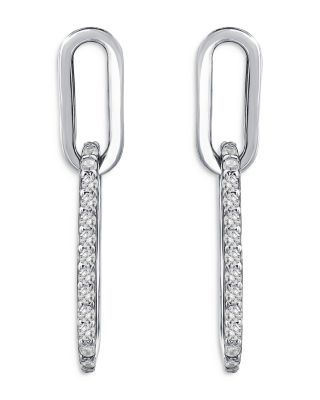 AQUA - Paperclip Drop Earrings - Exclusive