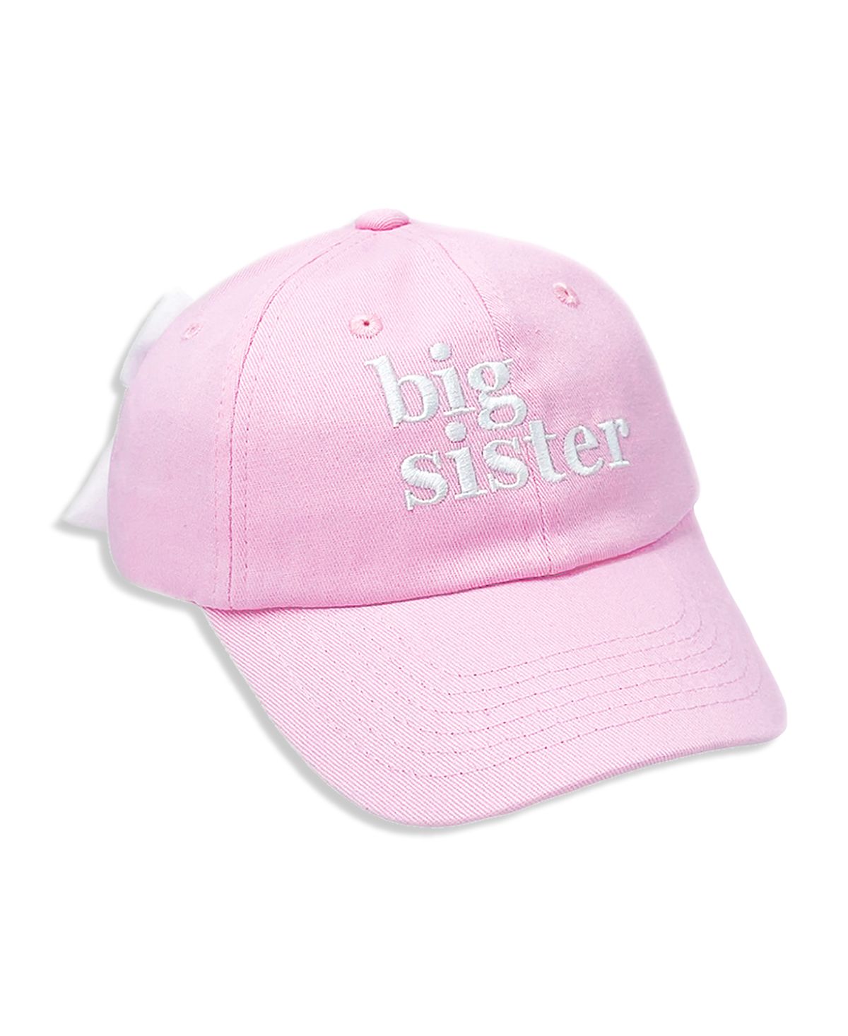 Bits & Bows Girls' Big Sister Bow Baseball Hat - Baby, Little Kid