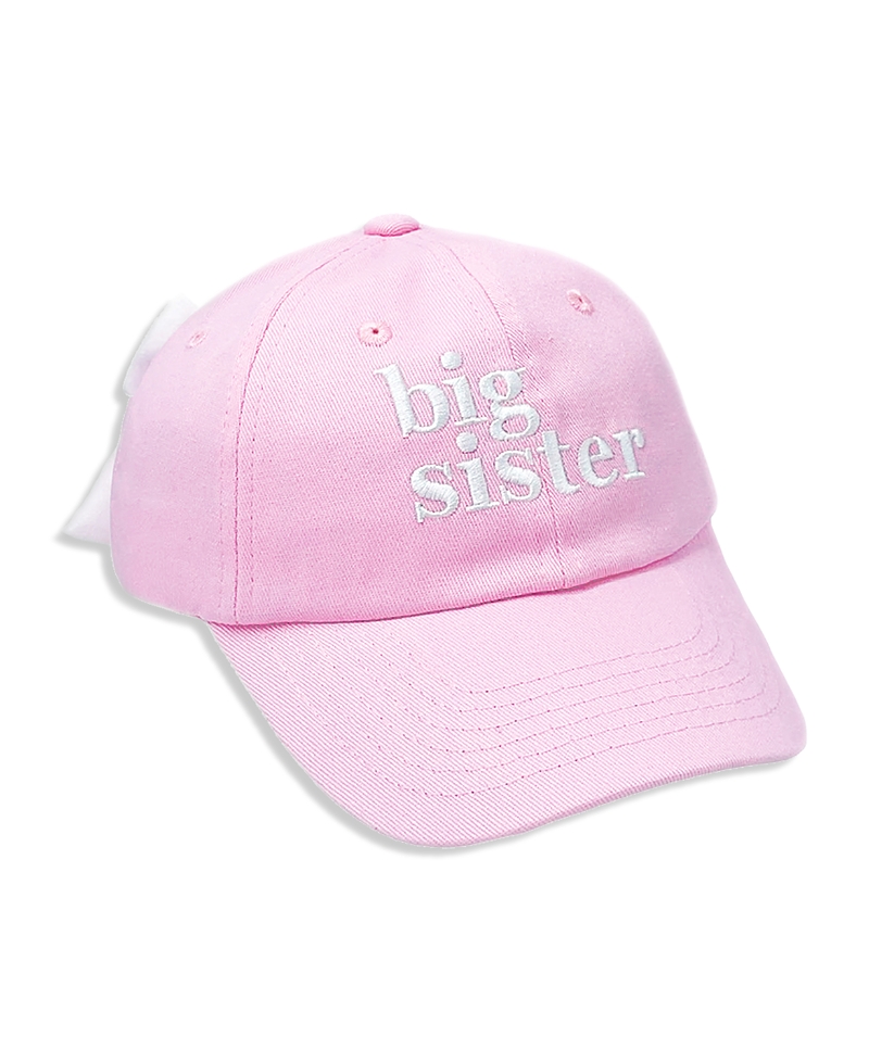 Bits & Bows Girls' Big Sister Bow Baseball Hat - Baby, Little Kid
