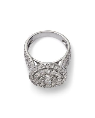 Diamond Cluster Ring in 14K White Gold, 2.35 tcw
