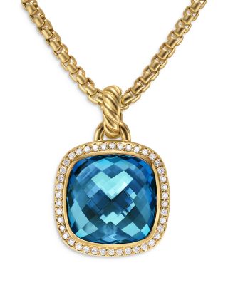 Albion&reg; Pendant in 18K Yellow Gold with Gemstones and Diamonds, 15mm