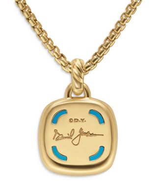 Albion&reg; Pendant in 18K Yellow Gold with Gemstones and Diamonds, 15mm