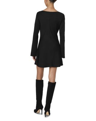 Ennis Satin Bell Sleeve Mini Dress