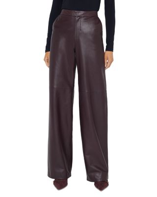 L'AGENCE - Livvy Leather Straight Leg Pants