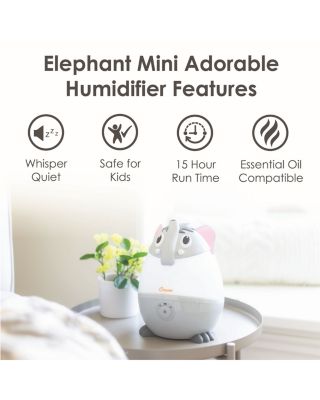 Adorable Humidifier, Mini Elephant, Cool Mist Humidifier with Vapor Tray, 0.5 Gal.
