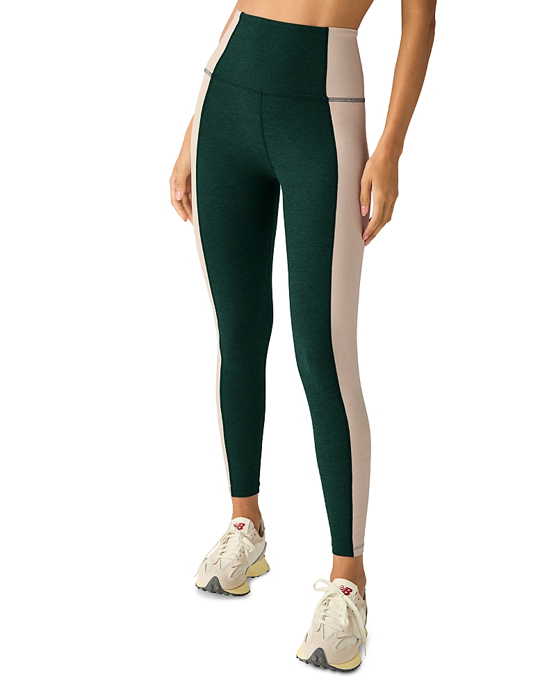 BEYOND YOGA SPACEDYE VITALITY COLOR BLOCKED LEGGINGS