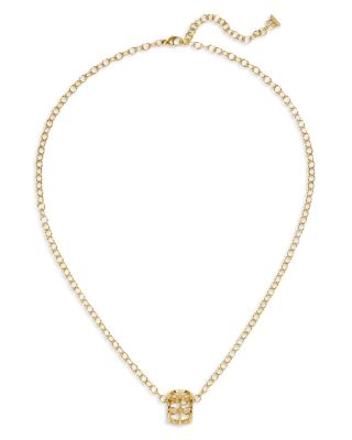 Temple St. Clair - 18K Yellow Gold Diamond Vine Openwork Pendant Necklace, 18"