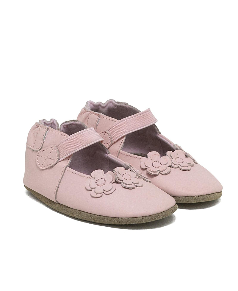 Robeez Briana Soft Sole Shoes - Baby In Light/ Pastel Pink