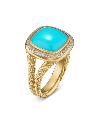 Albion&reg; Ring in 18K Yellow Gold with Gemstones and Diamonds, 15mm