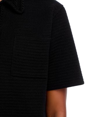 Short Sleeve Button Up Sweater