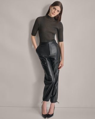 Mock Neck Ribbed Sweater