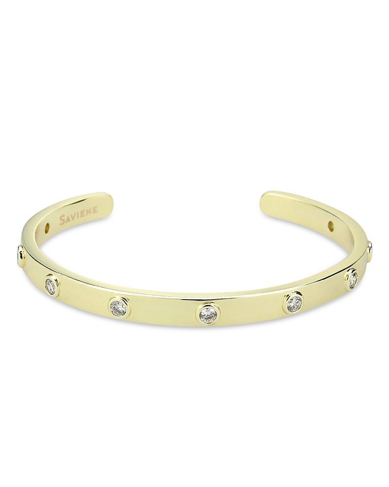 Shop Aqua Cubic Zirconia Cuff Bracelet In Gold Tone - Exclusive