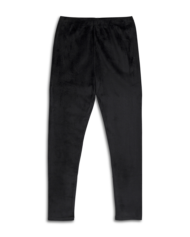 Shop Splendid Girls' Velour Leggings - Big Kid In Black