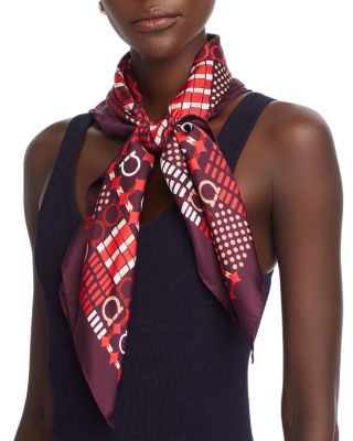 FERRAGAMO - Gancini Silk Scarf