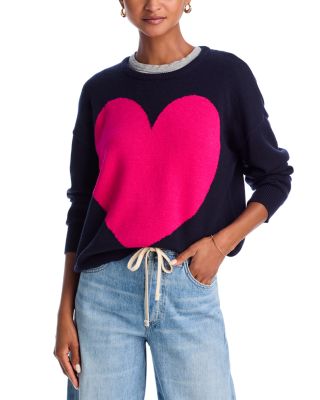 AQUA - Crewneck Heart Graphic Sweater - Exclusive