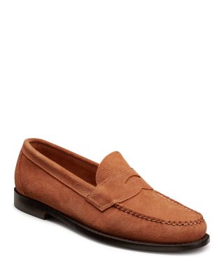 G.H.BASS - Men's Logan Dark Tan Suede Weejun Loafer