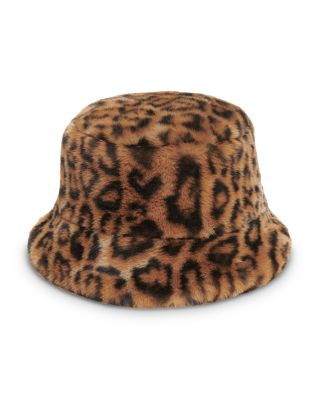 Apparis - Amara Leopard Print Faux Fur Bucket Hat