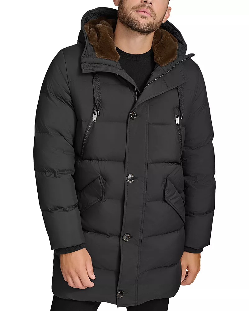 Andrew Marc Redcliffe Faux Fur Trim Down Parka