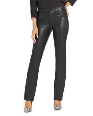 NYDJ - Marilyn High Rise Straight Leg Faux Leather Pants
