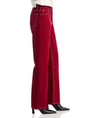 The Standard High Rise Straight Jeans in Currant