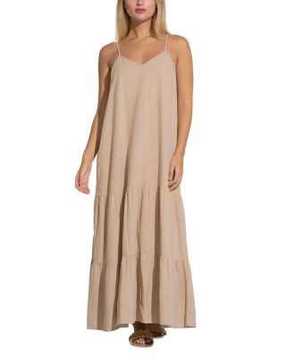 Elan Spaghetti Strap Maxi Swim Cover-Up Dress