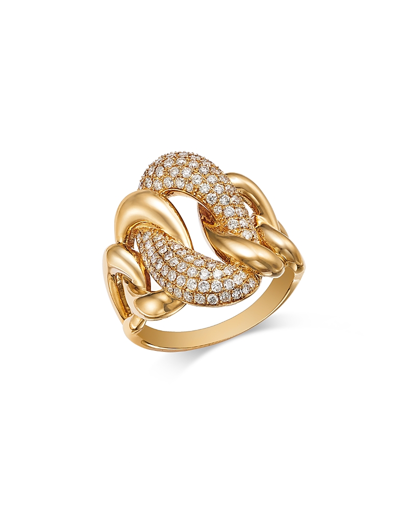 Bloomingdale's Fine Collection Diamond Link Ring In 14k Yellow Gold, 0.95 Ct. T. W. In Gold