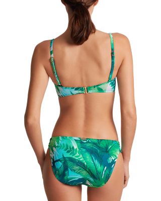 Single Strap Twist Bikini Top & Twist Side Tab Hipster Bikini Bottom