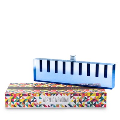 Oil Menorah Navy Blue