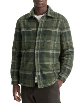 Plaid Fleece Lined Shirt Jacket