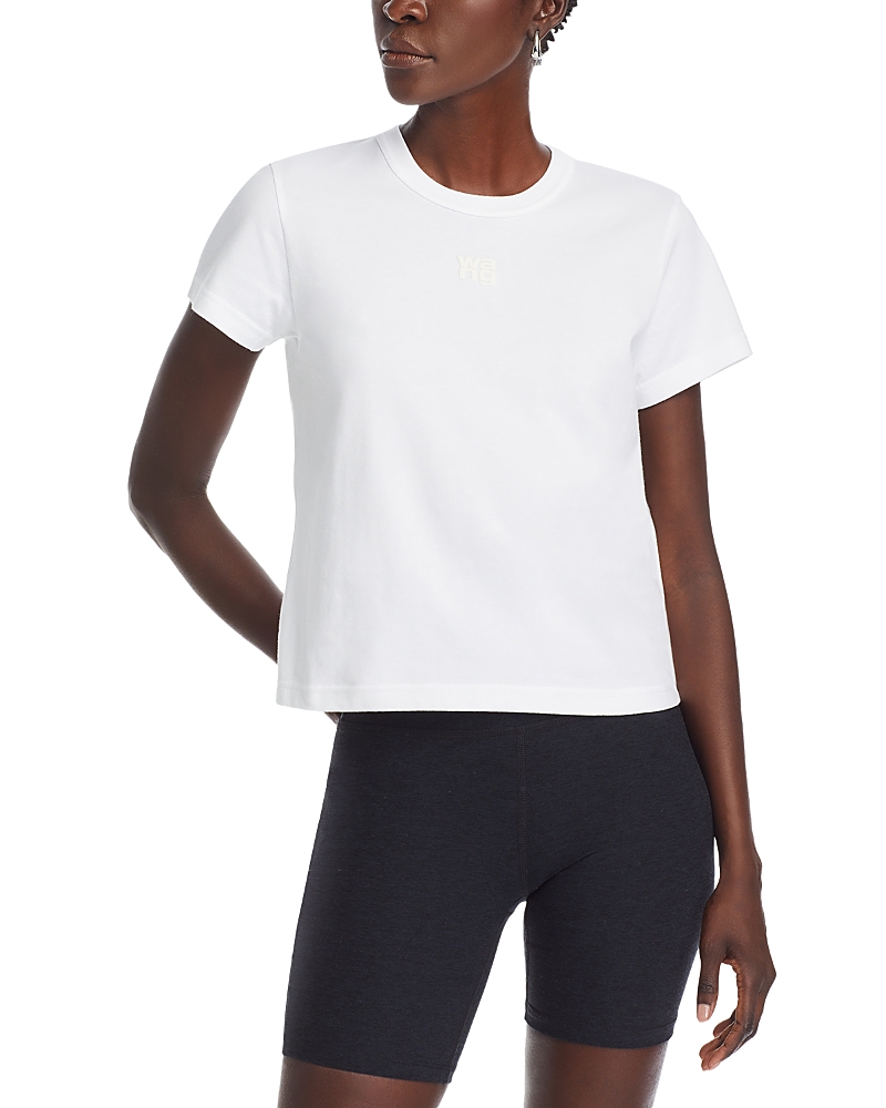 Alexander Wang T T By Alexander Wang Essential Shrunk T-shirt In White