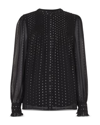 Petites Metallic Stripe Shirt