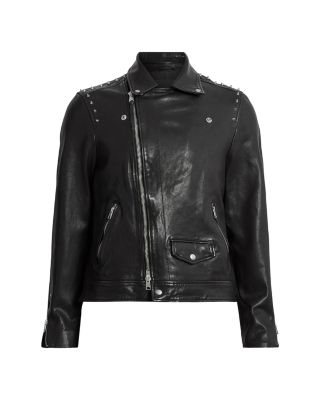 ALLSAINTS Crow Leather Biker Jacket | Bloomingdale's