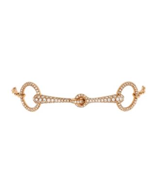Pre-Owned Hermes Very Small Filet d'Or Bracelet 18K Rose Gold and Diamonds
