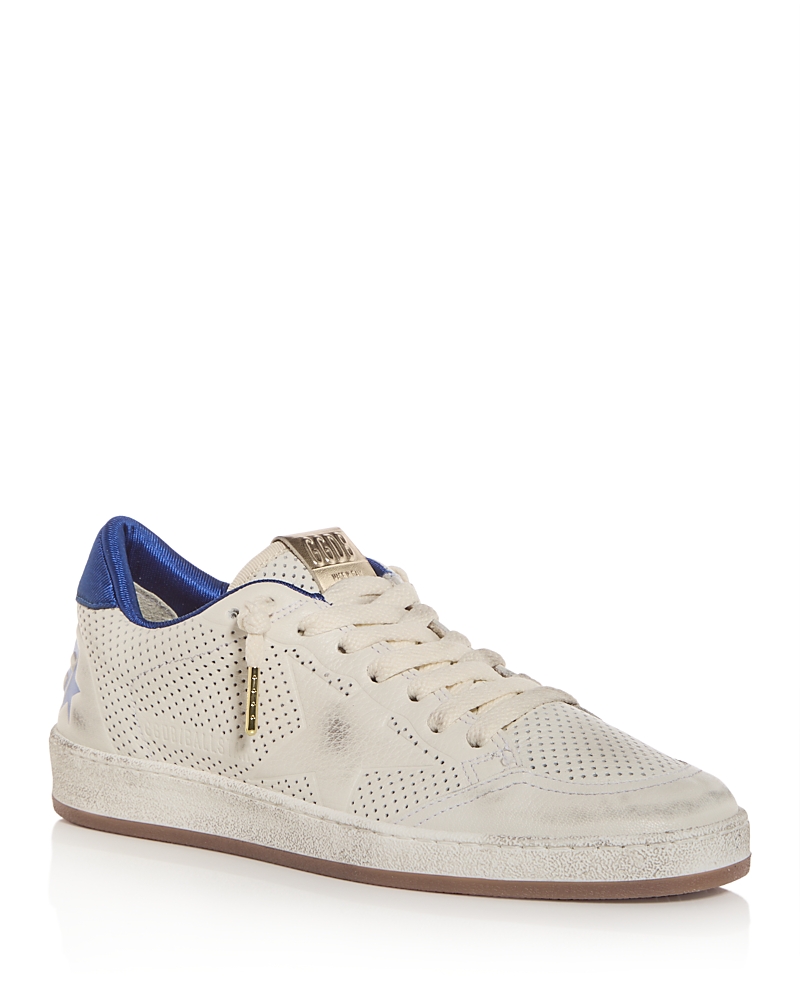 Golden Goose Unisex Ball Star Low Top Sneakers In White Blue
