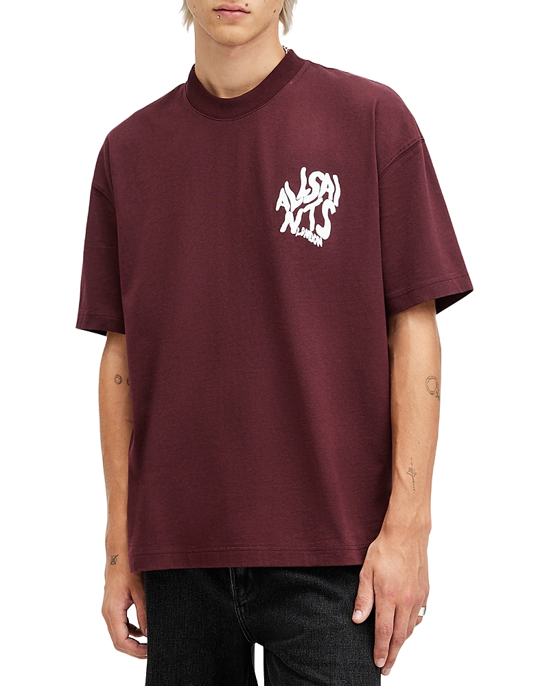 Allsaints Orlando Tee In Mars Red