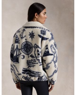 Ralph Lauren High Pile Printed Fleece Jacket | Bloomingdale's Women