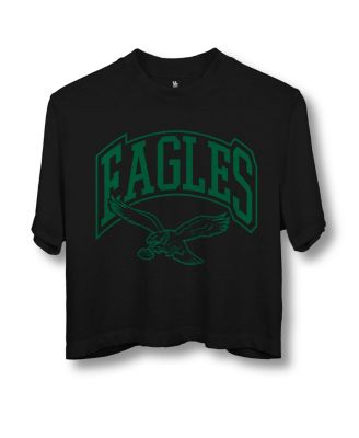 Junk Food Clothing - Women's NFL Philadelphia Eagles Blitz Mock Neck Crop Tee