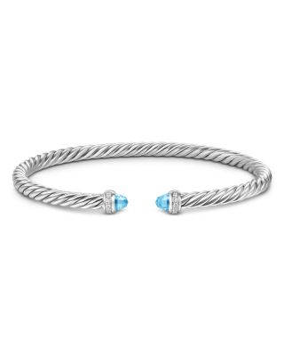 Cablespira Flex&reg; Bracelet in Sterling Silver with Diamonds, 4mm