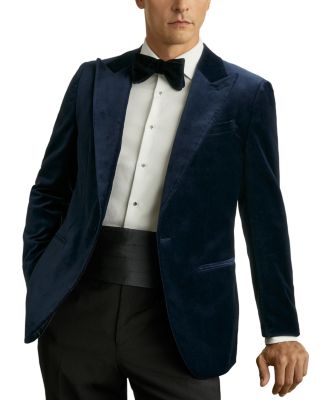 REISS - Aspara Velvet Regular Fit Peak Lapel Blazer