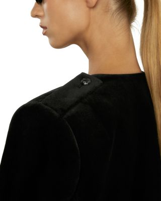 【海外限定】REISSジャケット☆Viola Cropped Velvet Jacket in Buy Reiss Black Viola Cropped Velvet Jacket from the Next UK