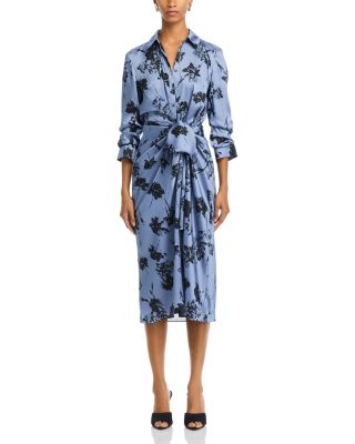 Cinq à Sept Jacey Tie Front Shirt Dress | Bloomingdale's